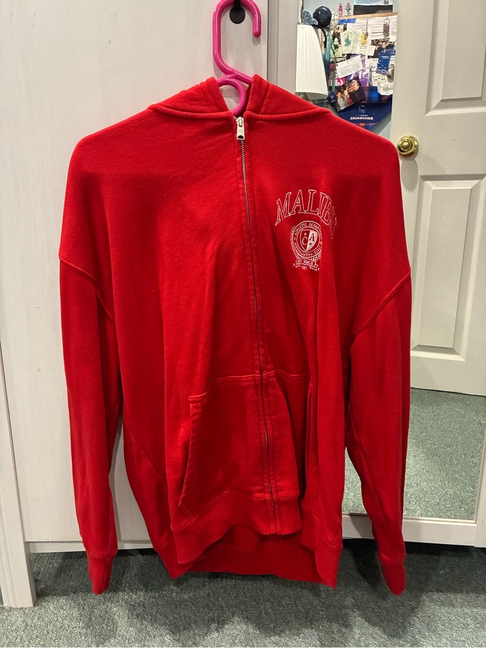 Garage Red Malibu Zip-Up Hoodie